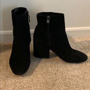 Sam Edelman black chunky heel booties